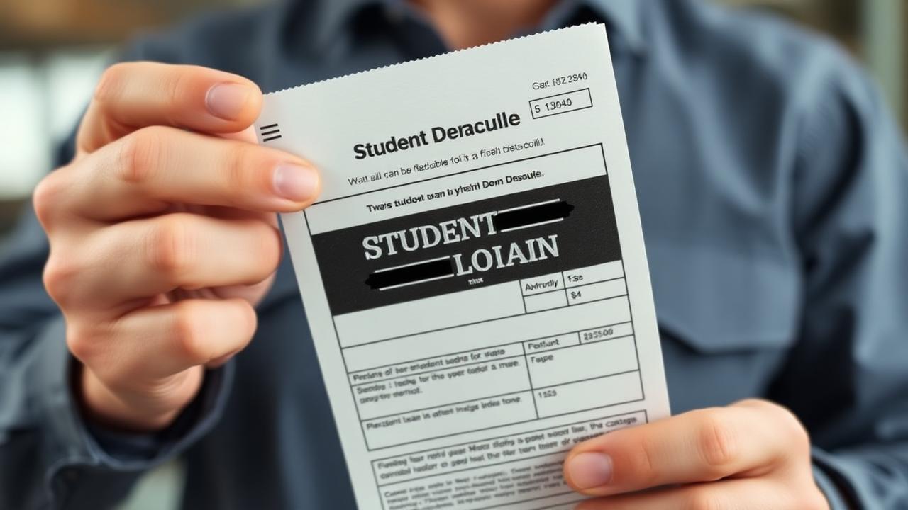 Worker holding paystub showing reduced pay from federal student loan wage garnishment 2026
