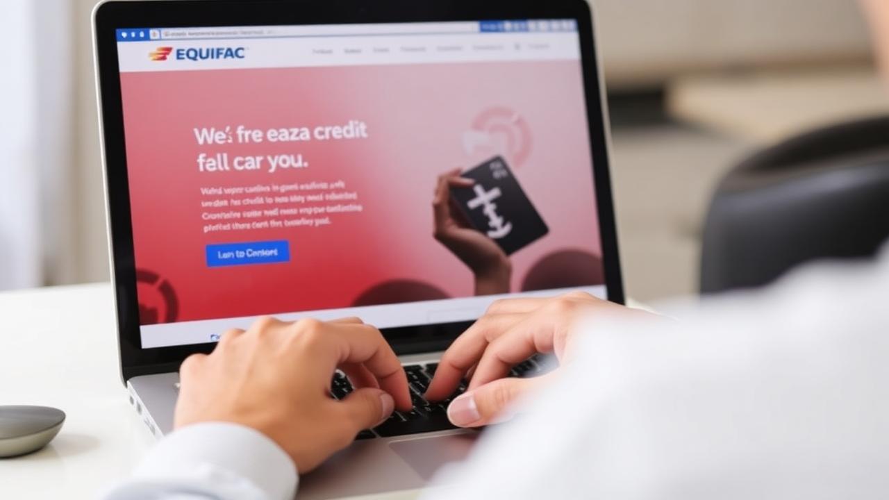 American Amtrak data breach victim placing free credit freeze at Equifax website on laptop after 2026 identity theft notification