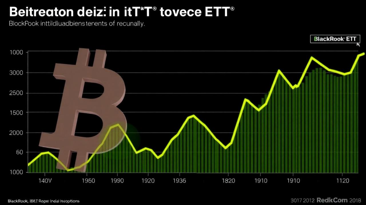 Spot Bitcoin ETF cumulative inflows chart with BlackRock IBIT leading