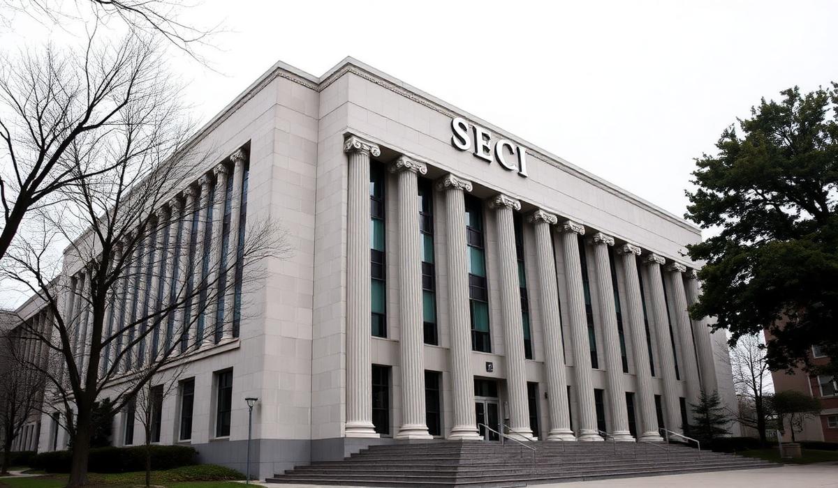 SEC headquarters building exterior with classical columns in Washington DC