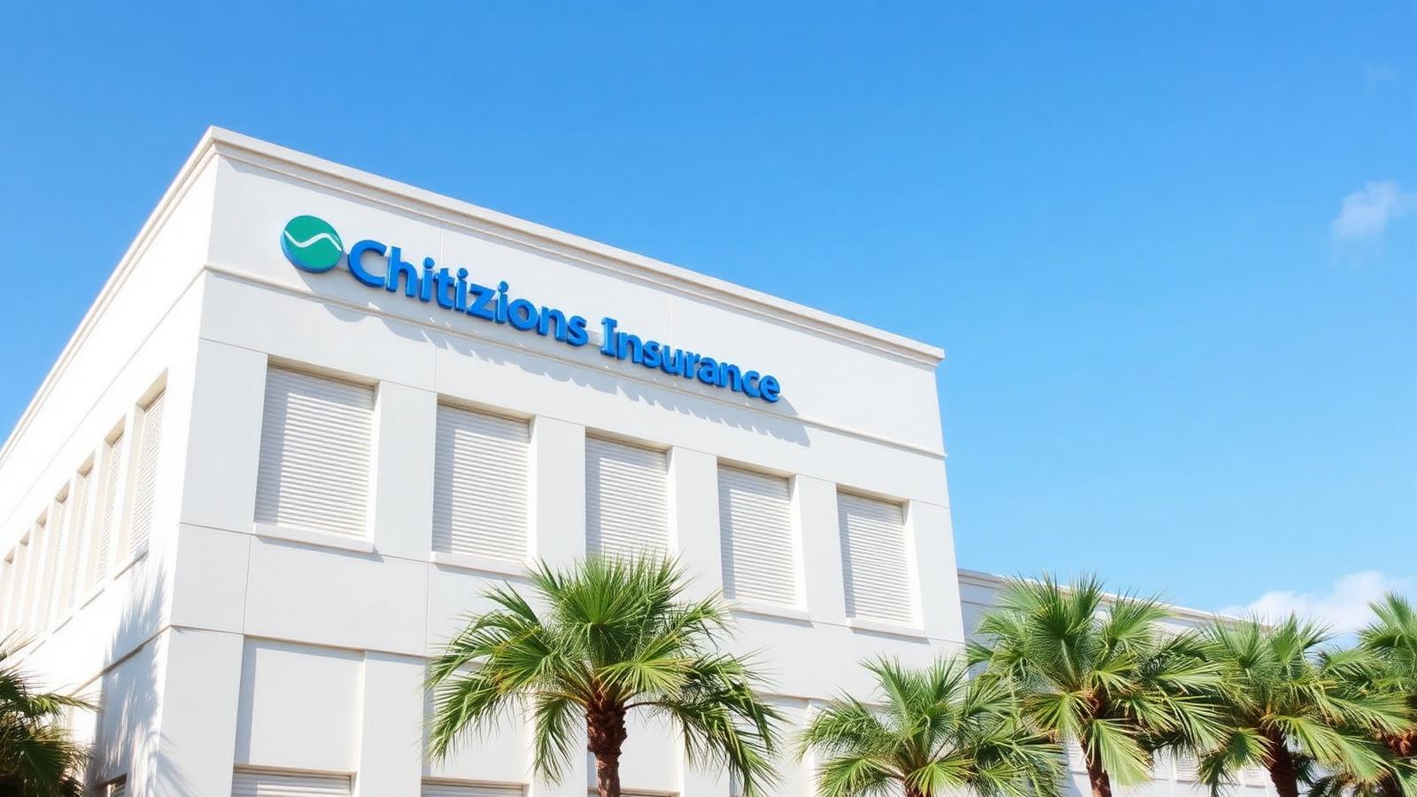 Florida Citizens Property Insurance Corporation state office building exterior with palm trees representing 2026 state backed insurance carrier of last resort