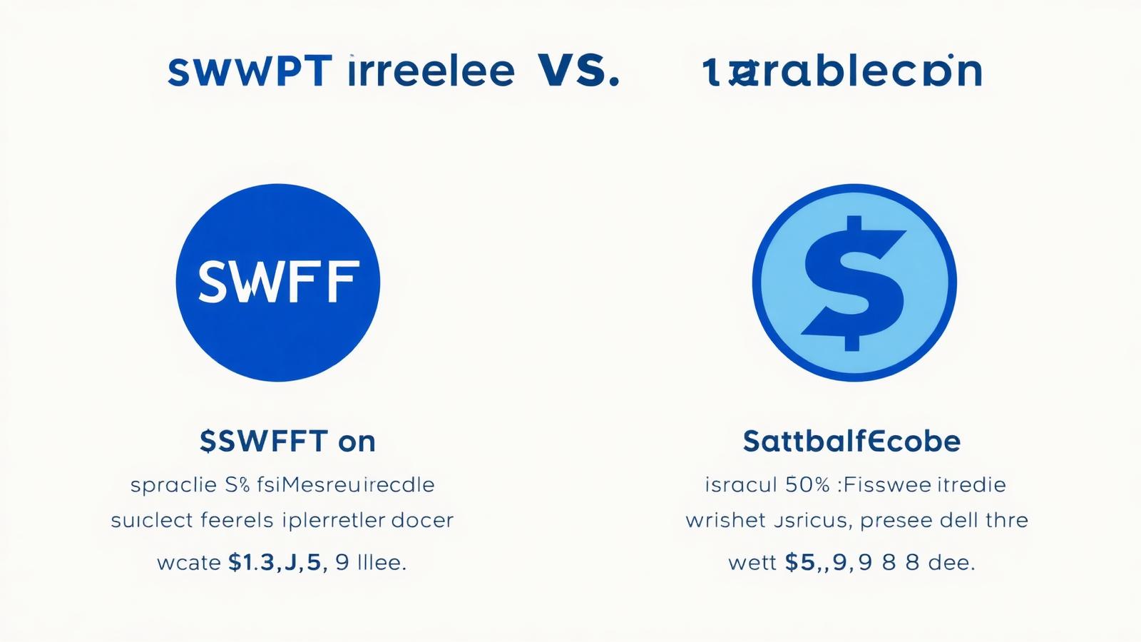 Side by side comparison of SWIFT wire transfer fees vs stablecoin transfer fees