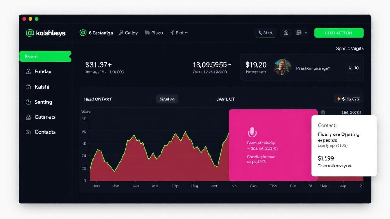 Kalshi exchange dashboard showing event contract trading interface