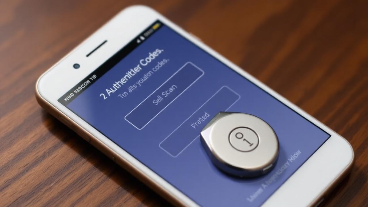 Authenticator app two factor authentication codes on smartphone with hardware YubiKey security key for SIM swap protection in USA 2026